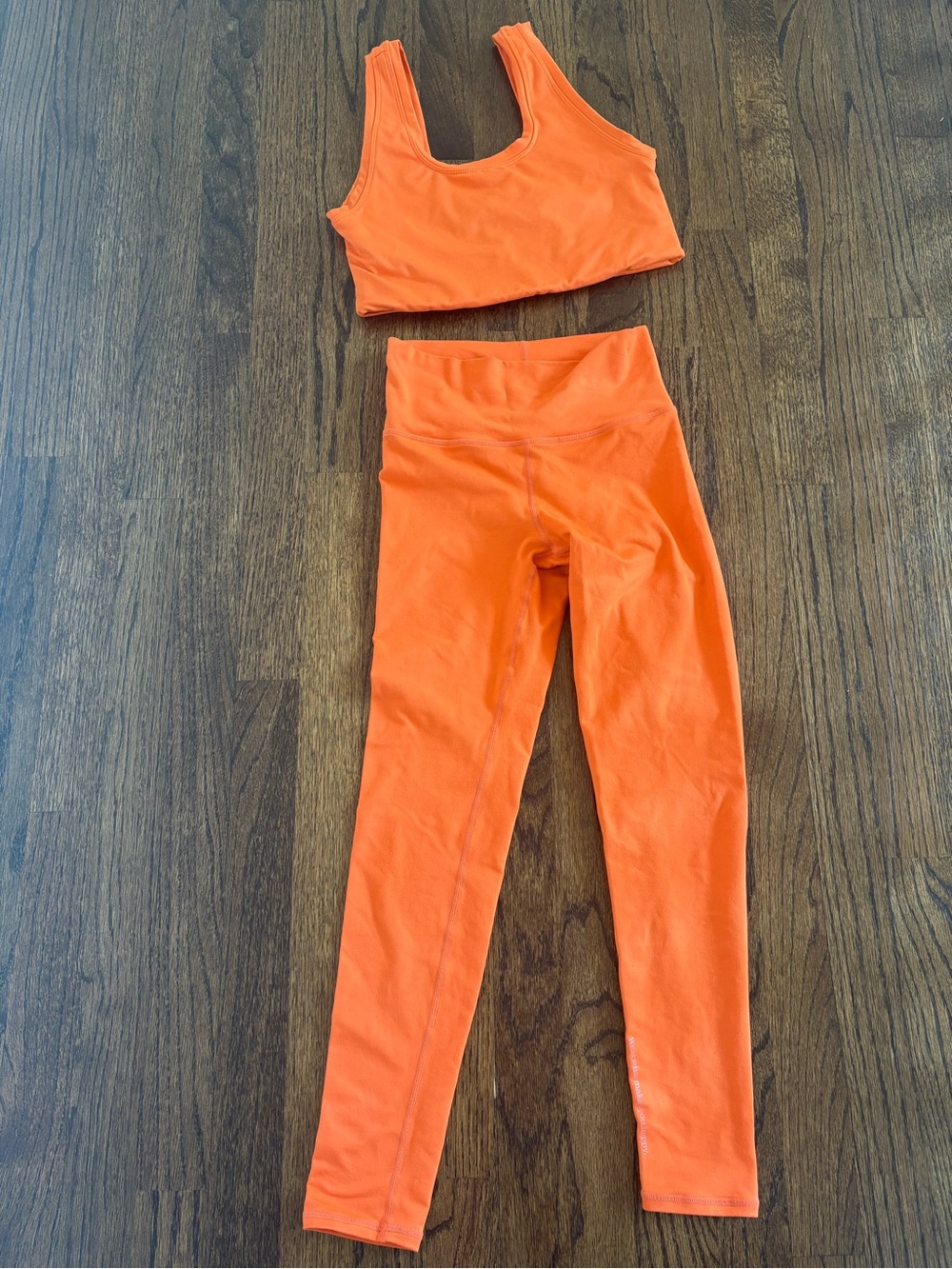 Terez Vibrant Orange Activewear Set - Sports Bra & Leggings